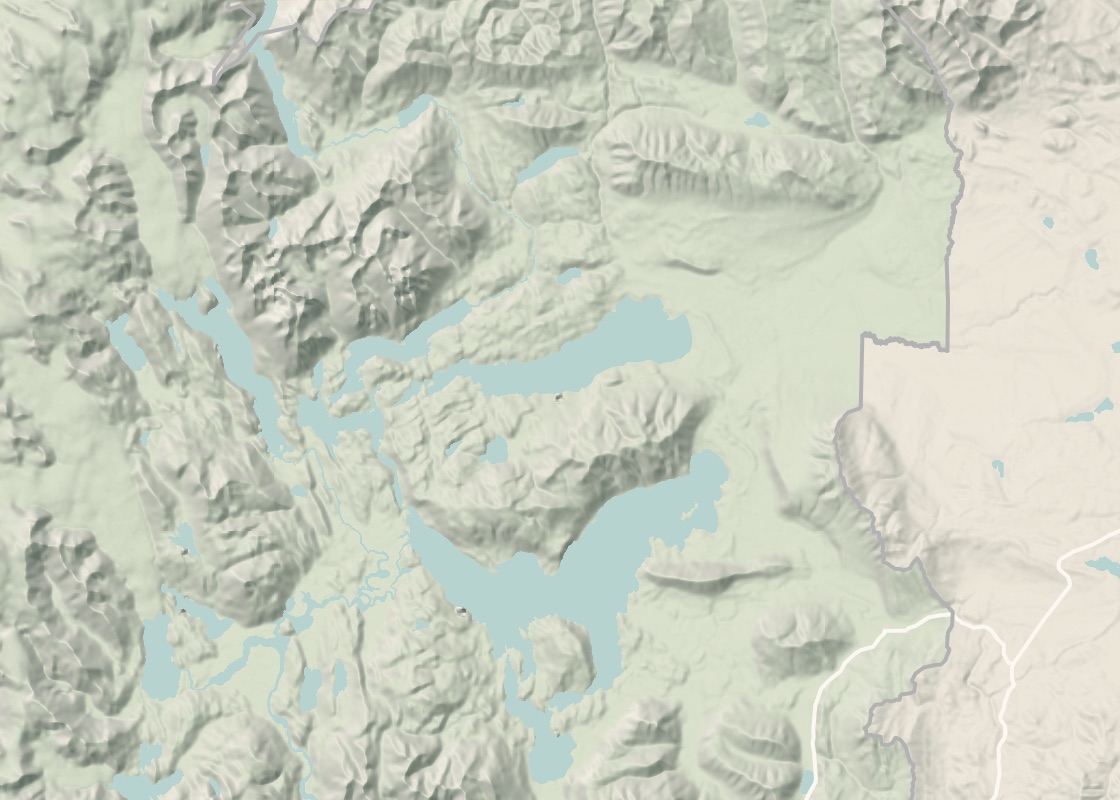 Map of Torres del Paine National Park with its lakes