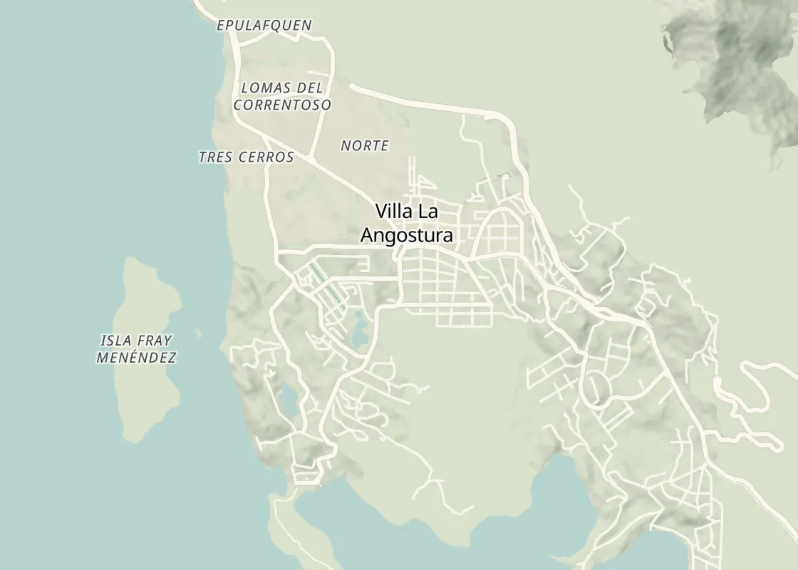 Map of Villa La Angostura with its places to stay